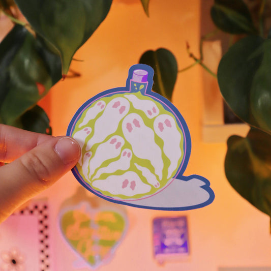 Ghosties in a Bottle Glossy Sticker