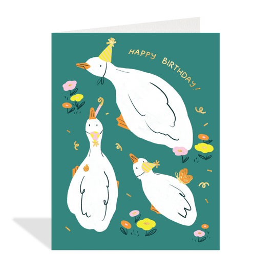 Birthday Goose Greeting Card