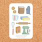 Baking 4x6 Vinyl Sticker Sheet