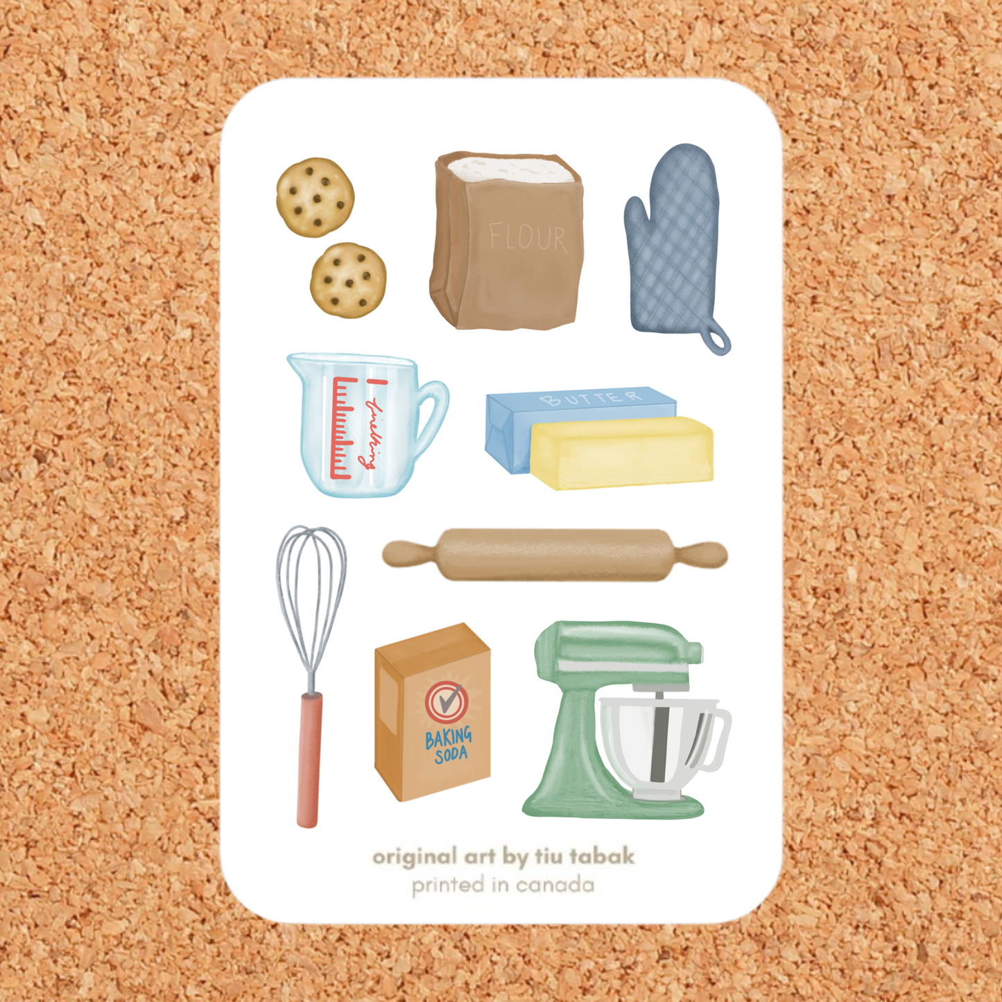 Baking 4x6 Vinyl Sticker Sheet