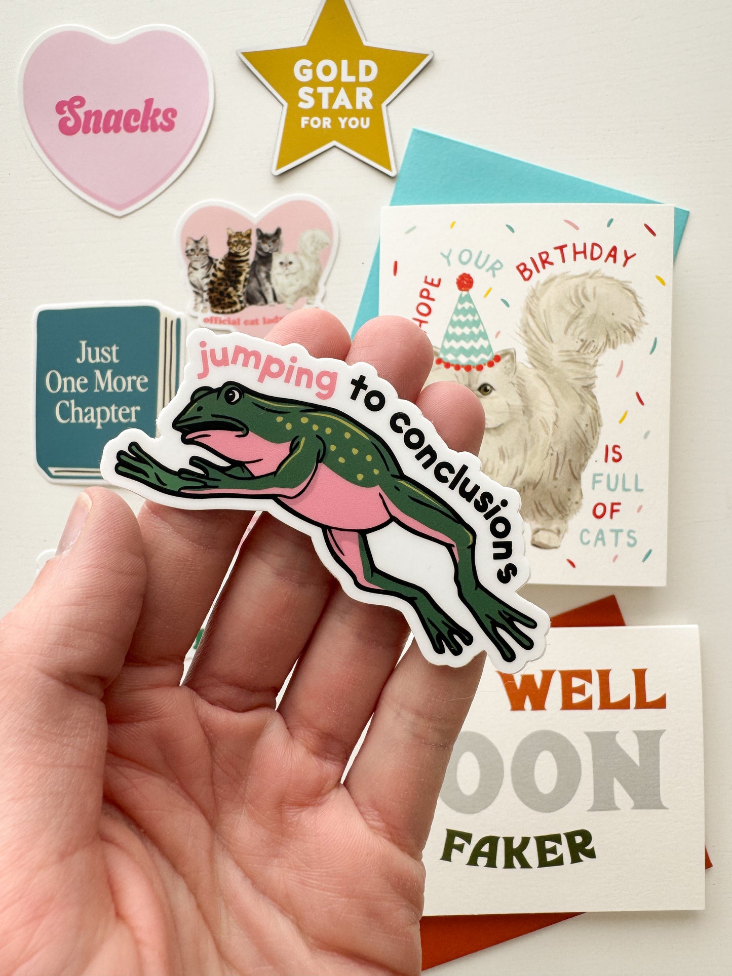 Jumping to Conclusions Frog Sticker