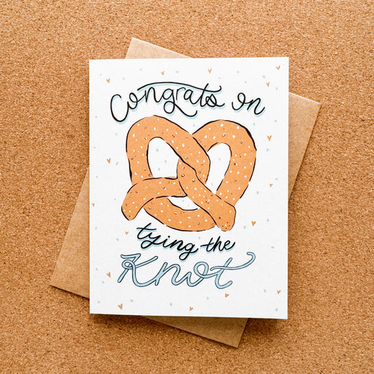 Congrats On Tying The Knot Wedding Card