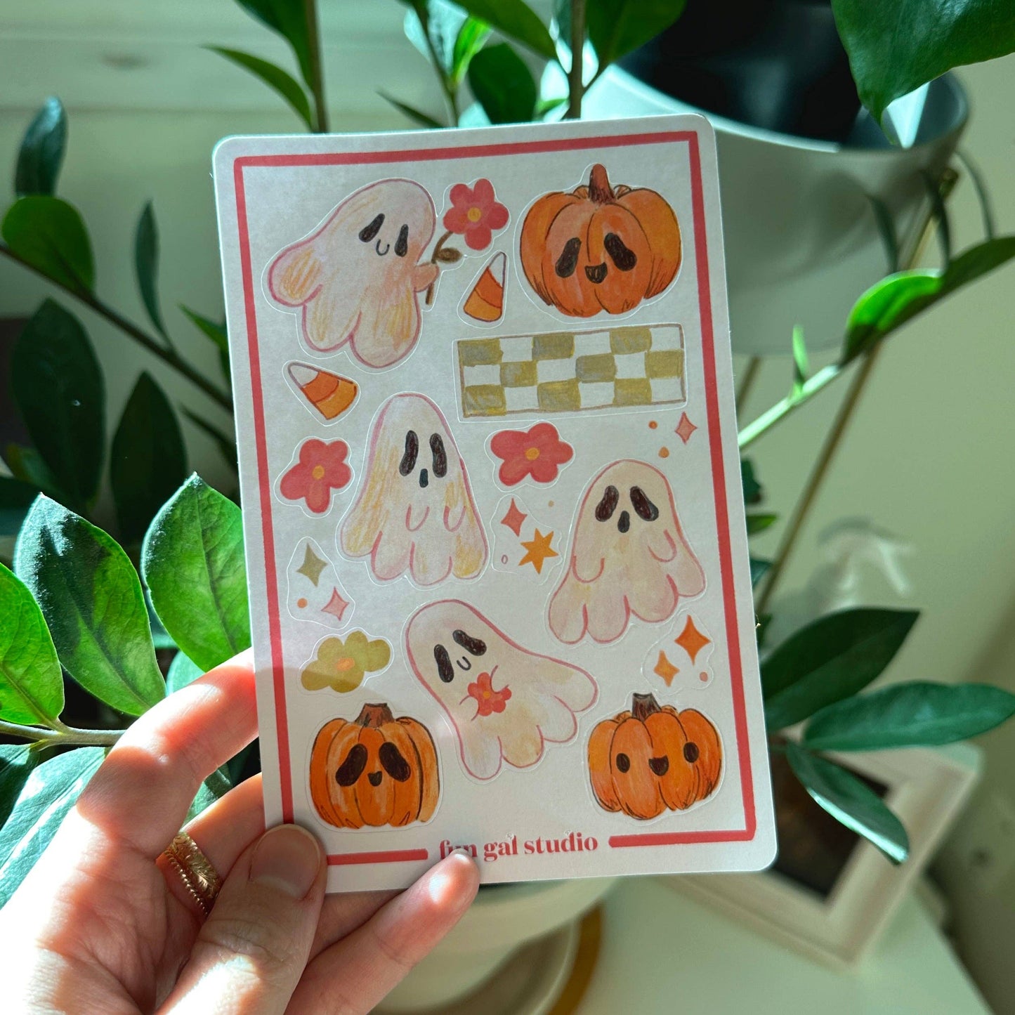 Groovy Ghosties Paper Sticker Sheet