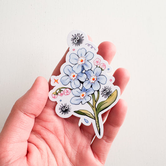 Soot Sprite Forget Me Not Sticker