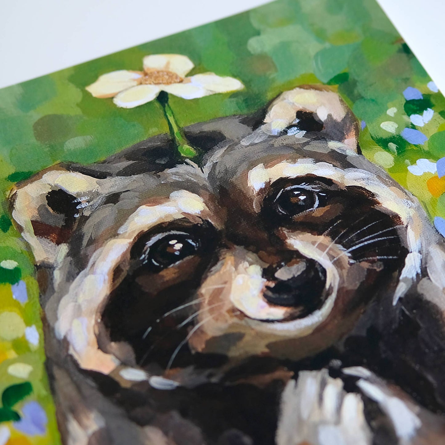 Cute Raccoon Art Print - 8x8