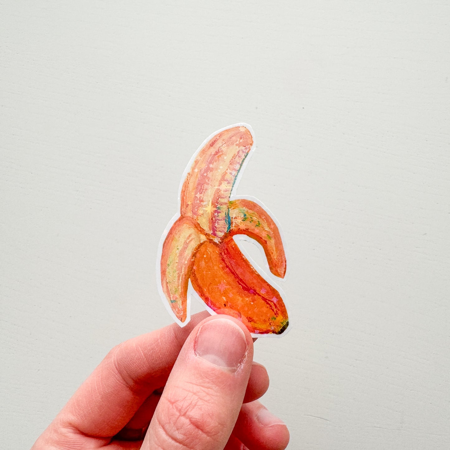 Sparkly Banana Vinyl Sticker