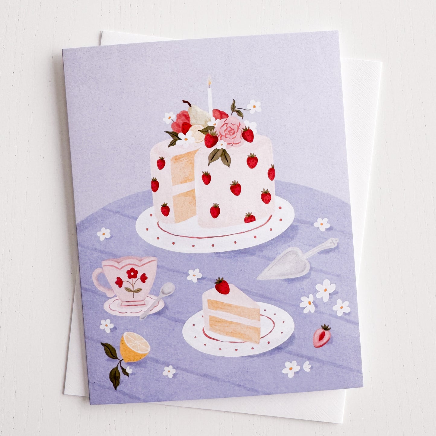 Strawberry Cake Greeting Card