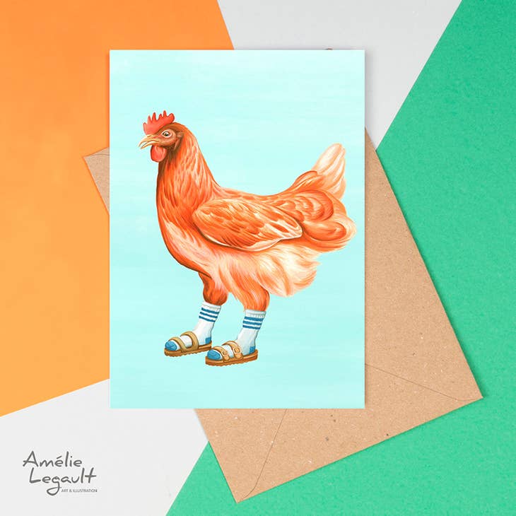 Socks and Sandals Greeting Card