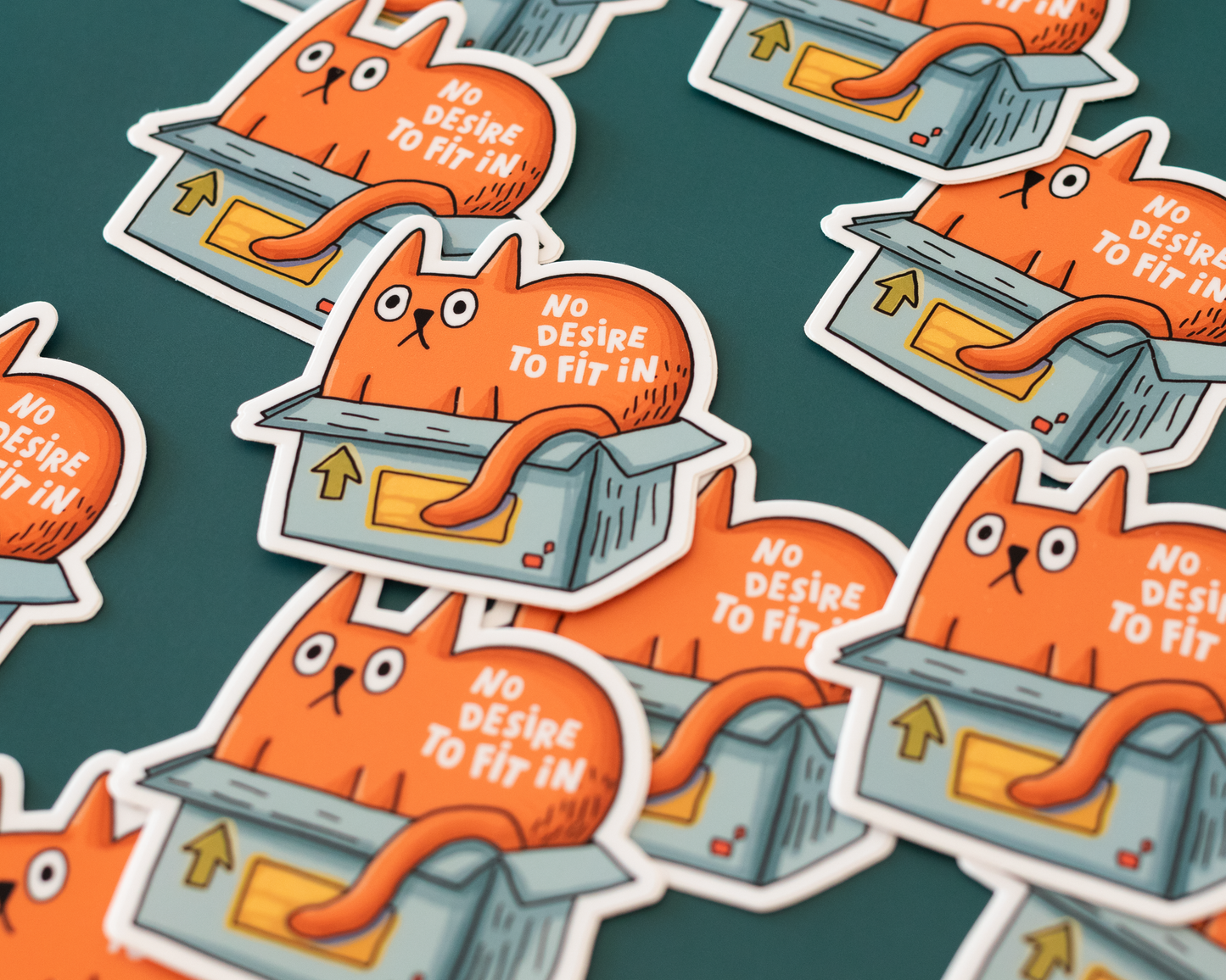 No Desire to Fit In Cat Sticker