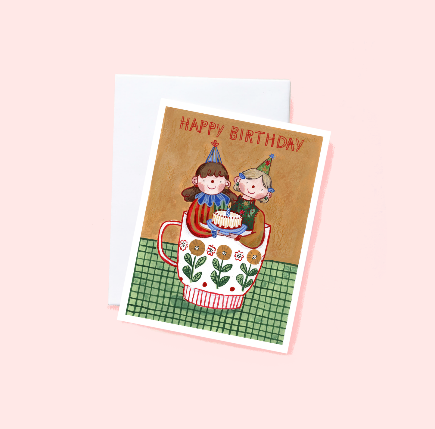 Happy Birthday Teacup Greeting Card