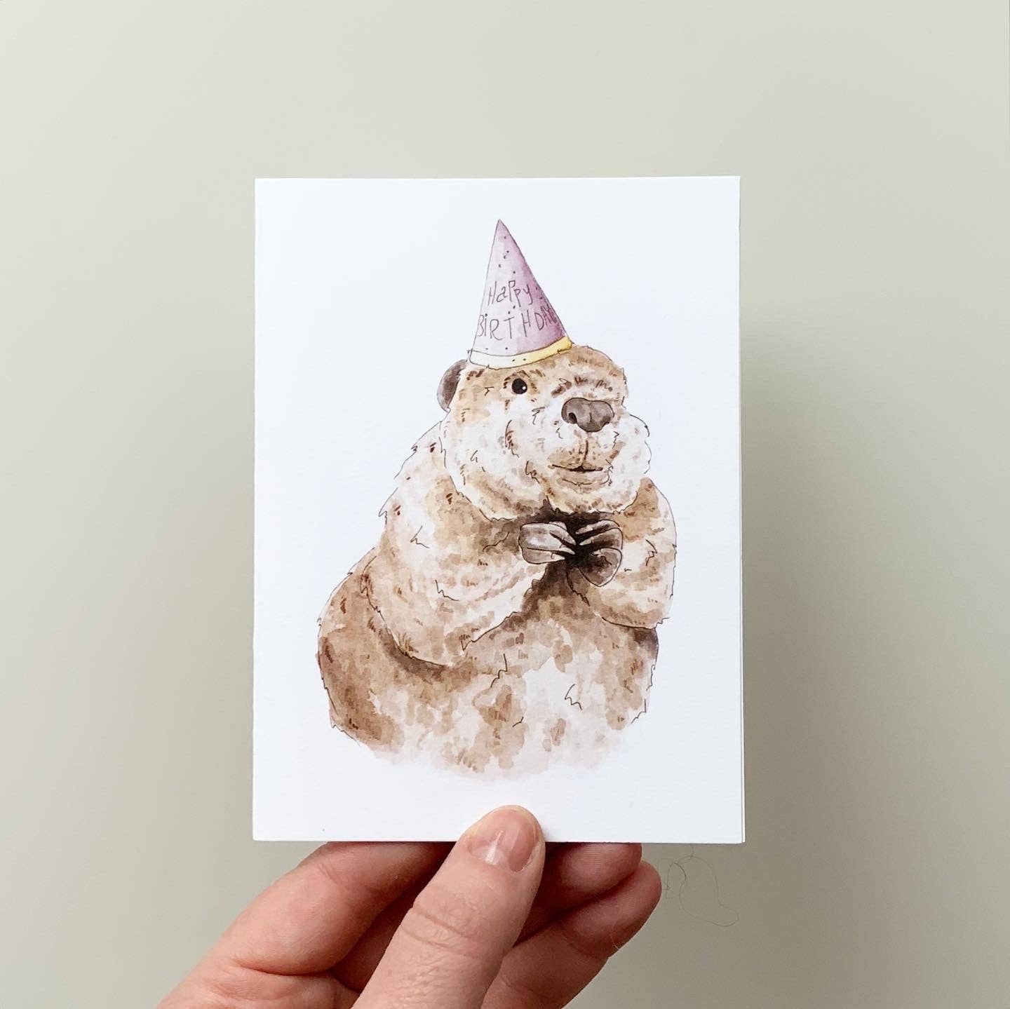 Birthday Beaver Greeting Card