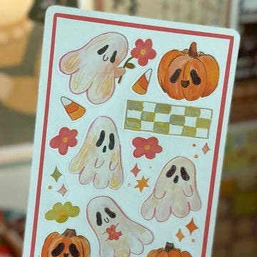 Groovy Ghosties Paper Sticker Sheet