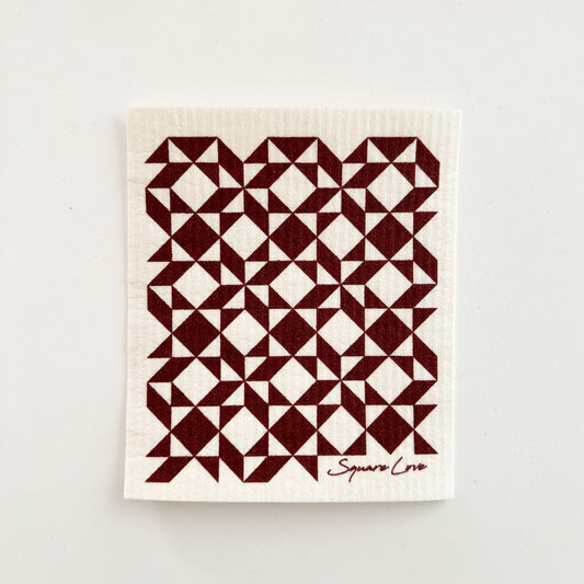 Burgundy Quilt Sponge Cloth