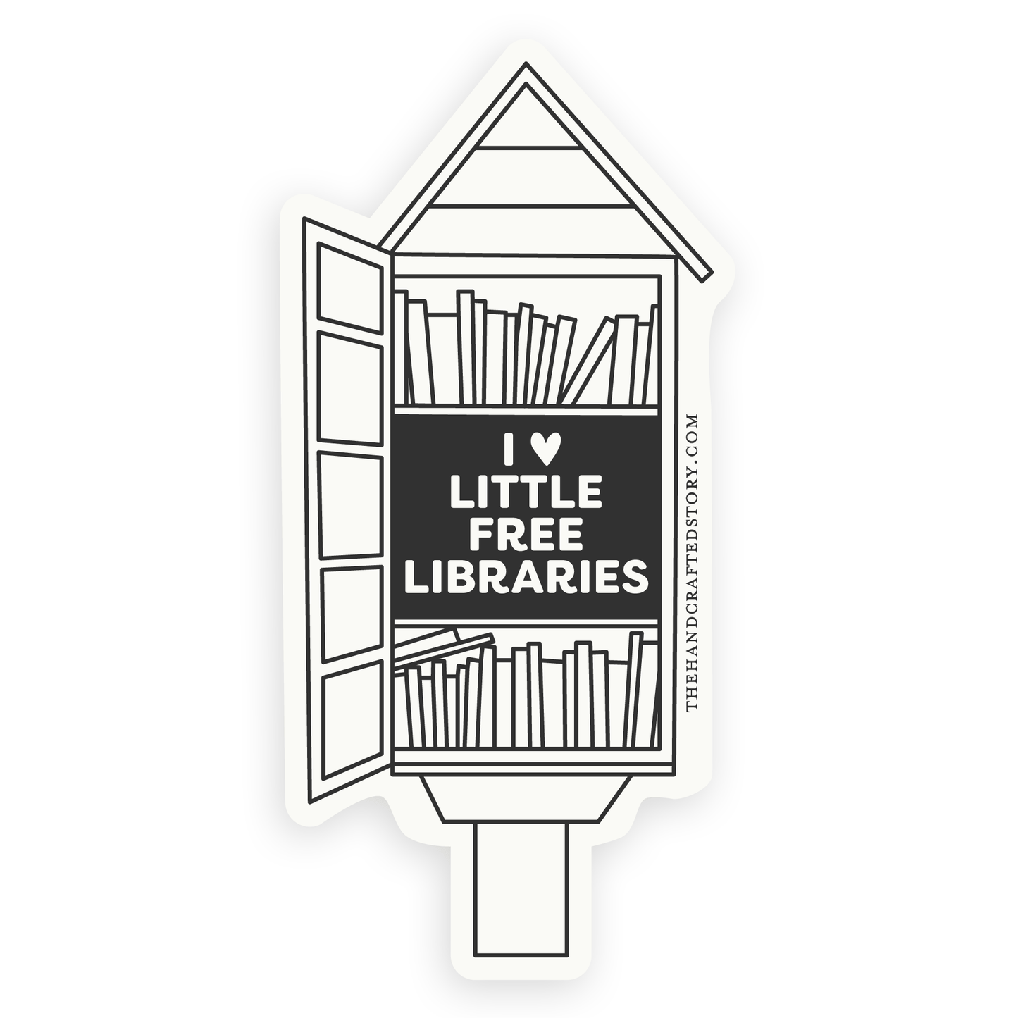 I Heart Little Free Libraries Sticker