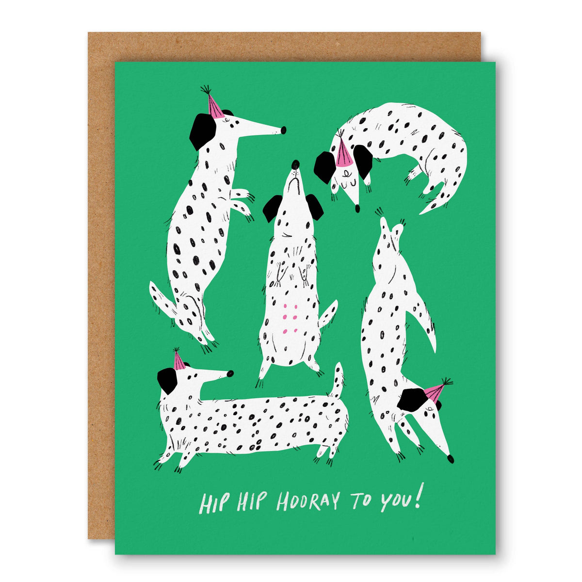 Hip Hip Hooray Birthday Dog Greeting Card