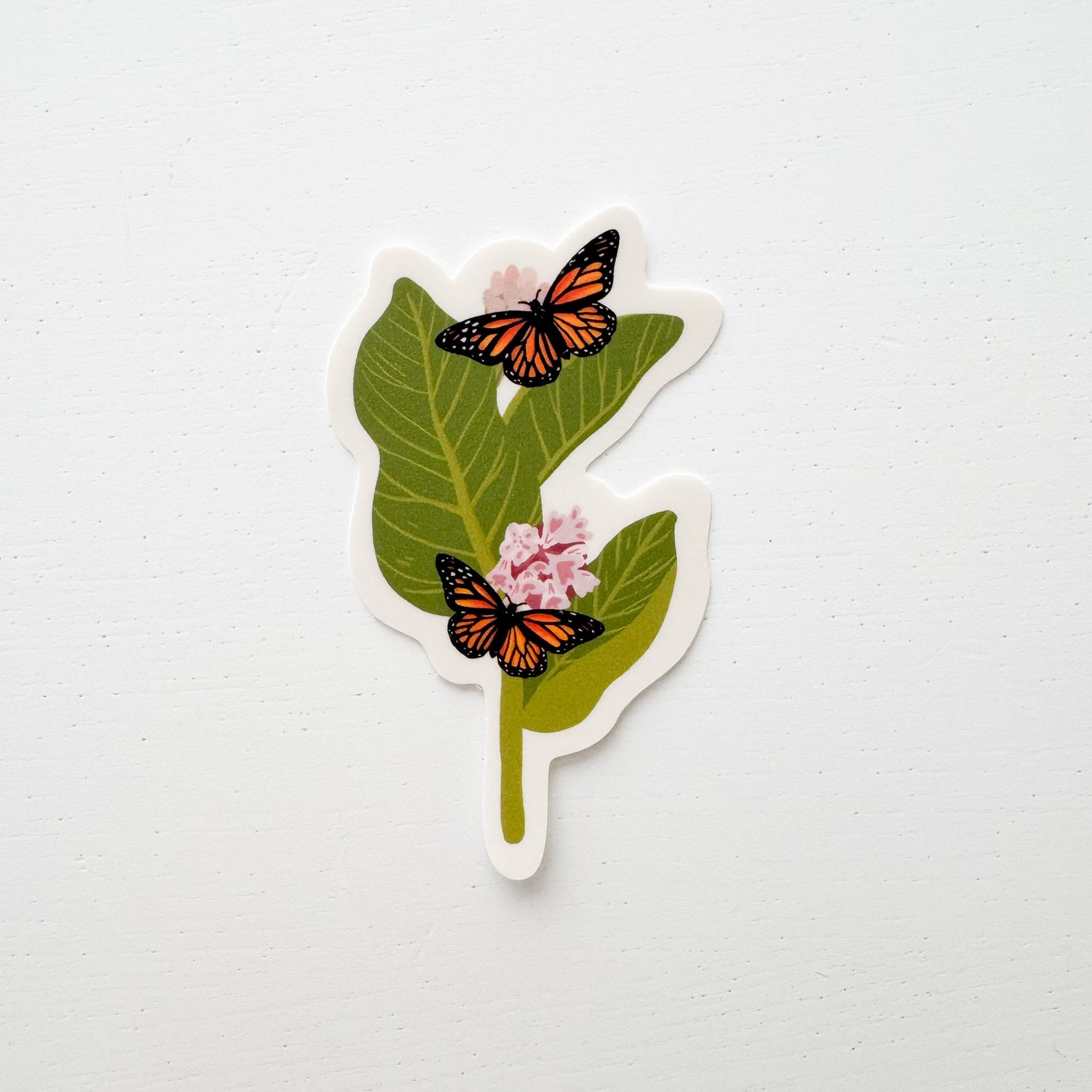 Monarch Butterfly Milkweed Sticker