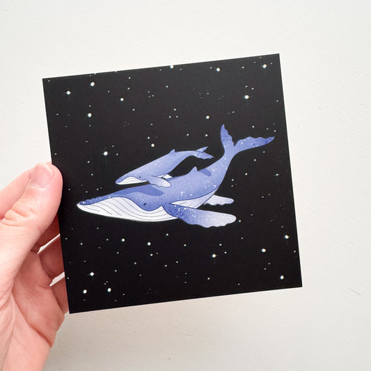 Humpback Whales Print 4.72" x 4.72"