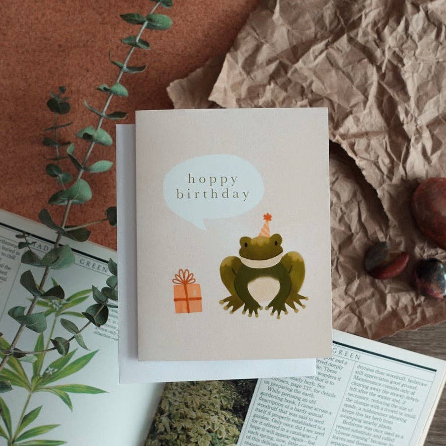 Hoppy Birthday - Frog Birthday Card