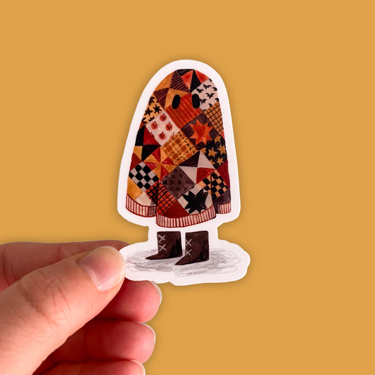 Quilted Ghost Vinyl Sticker