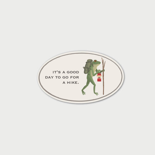 Hiking Frog Sticker