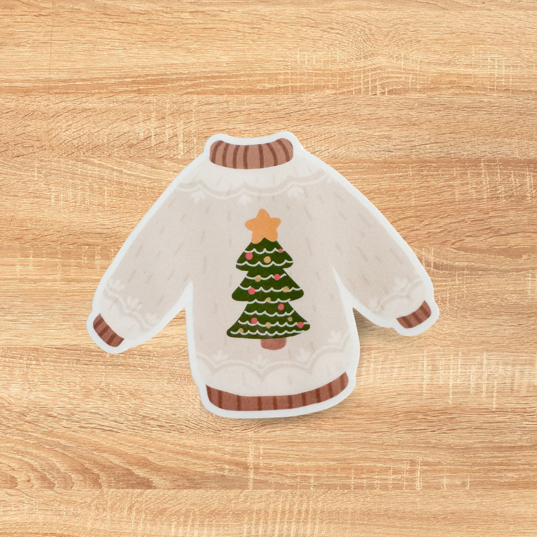 Cozy Tree Sweater Sticker