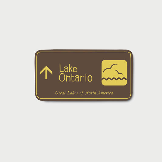 Lake Ontario Vintage Sign Sticker