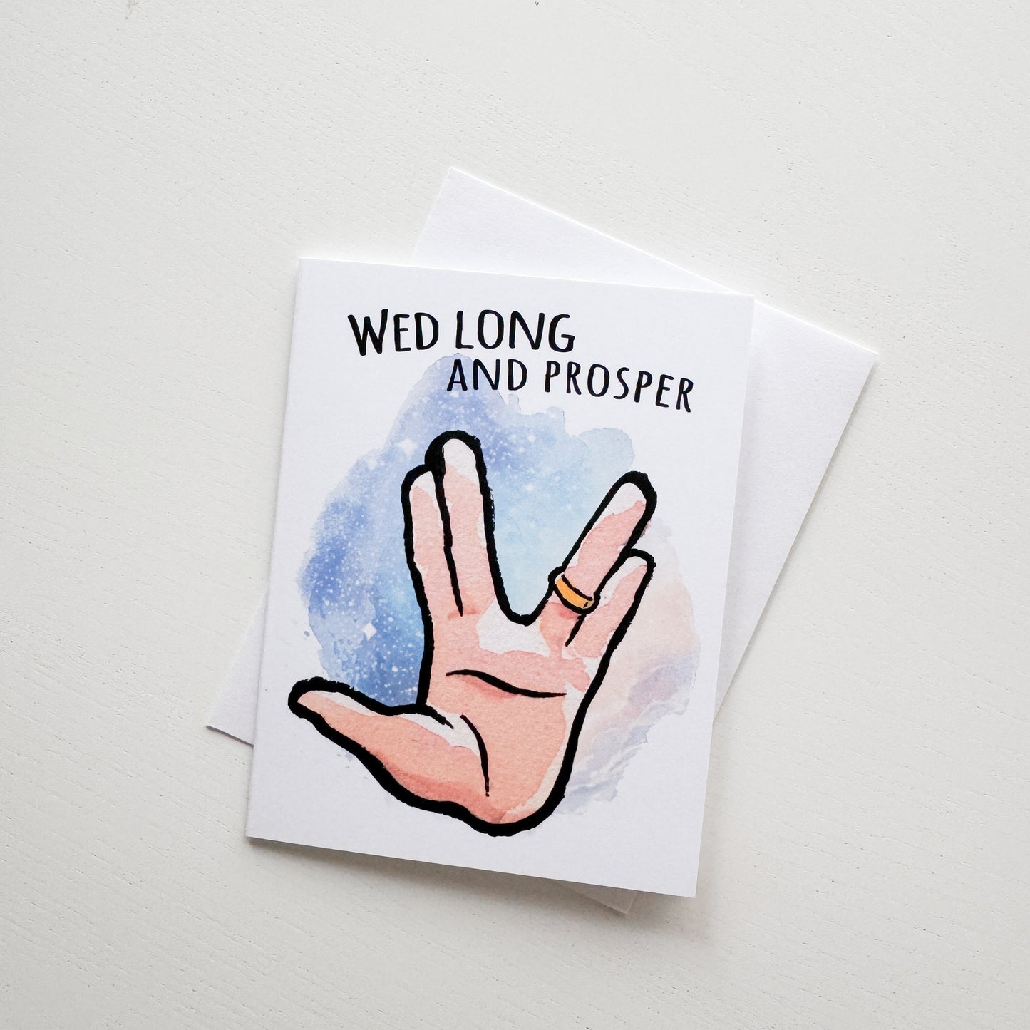 Wed Long and Prosper Wedding Card