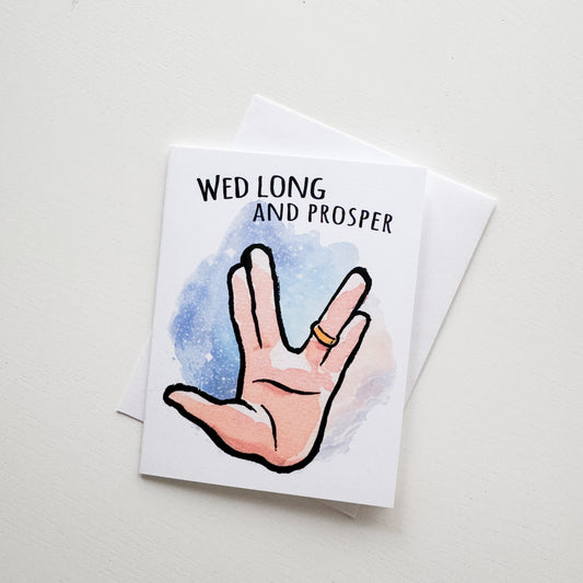 Wed Long and Prosper Wedding Card