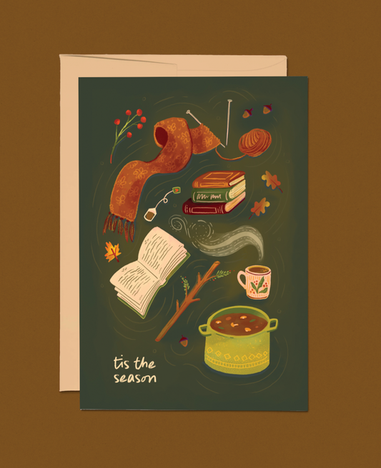 Tis the Season Cozy Greeting Card