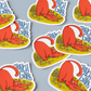 Touch Grass Cat Vinyl Sticker