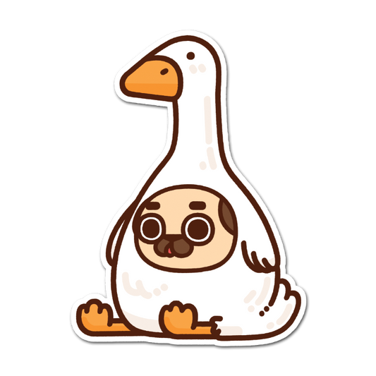 Silly Goose Puglie Sticker