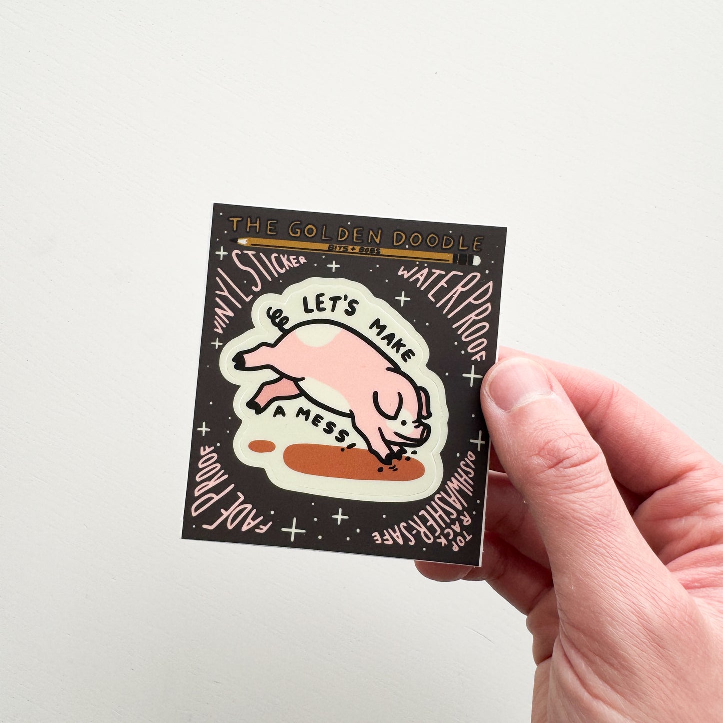 Make A Mess Pig Sticker