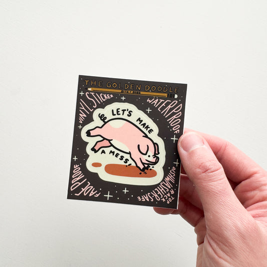 Make A Mess Pig Sticker