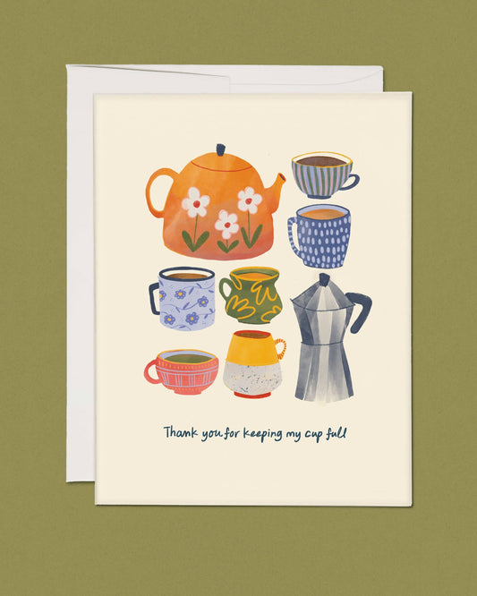 Cup Full Thank You Greeting Card