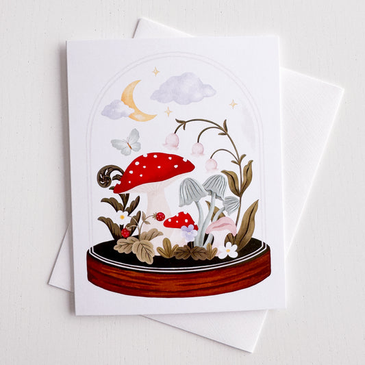 Magic Mushroom Terrarium Greeting Card