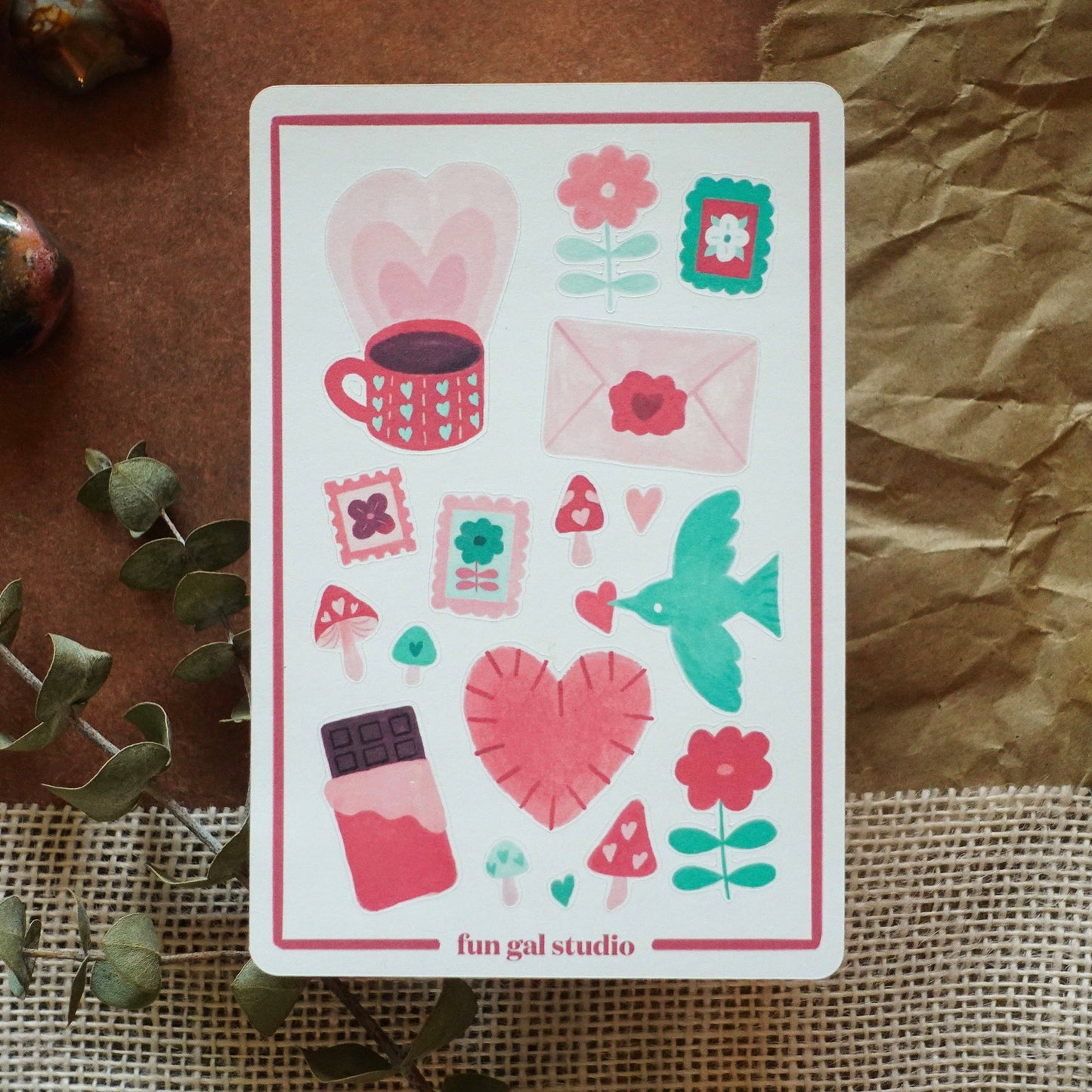 Love is in the Air Paper Sticker Sheet
