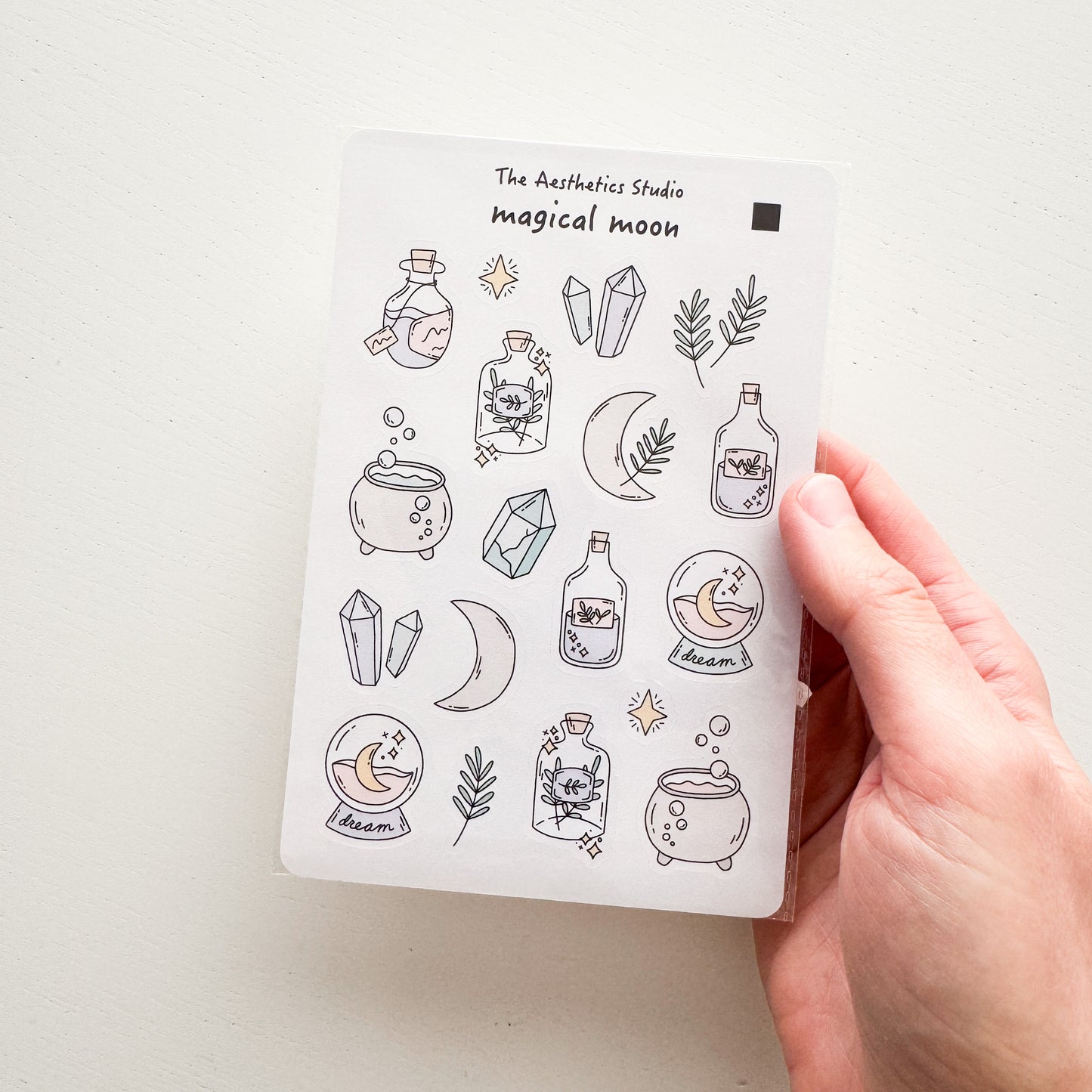 Magical Moon Paper Sticker Sheet