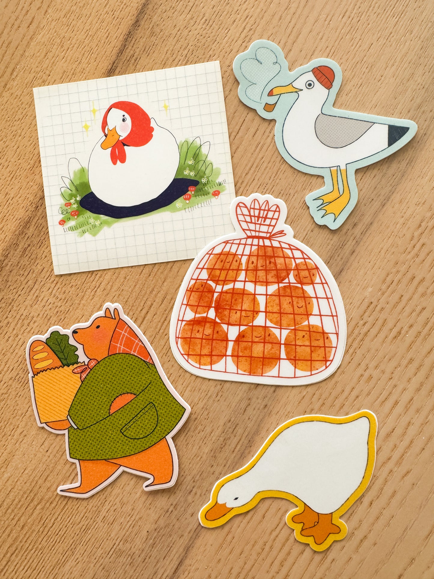 Goose Looking Down Sticker