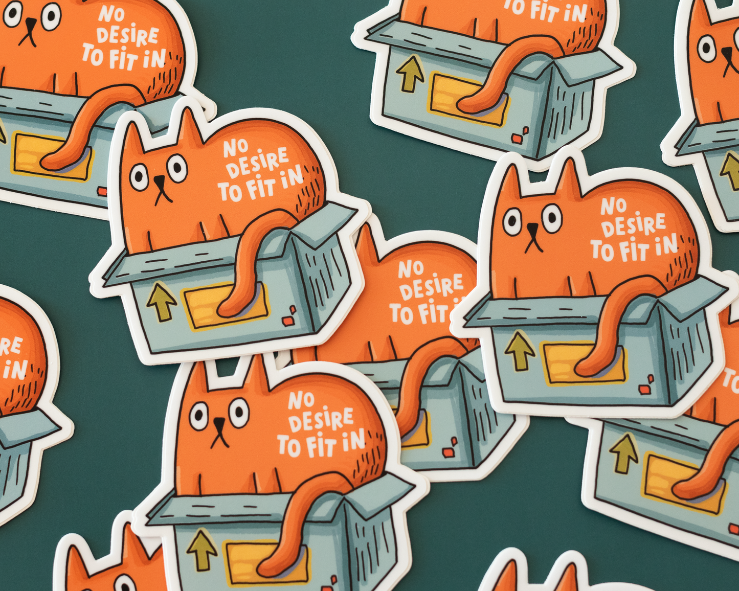 No Desire to Fit In Cat Sticker