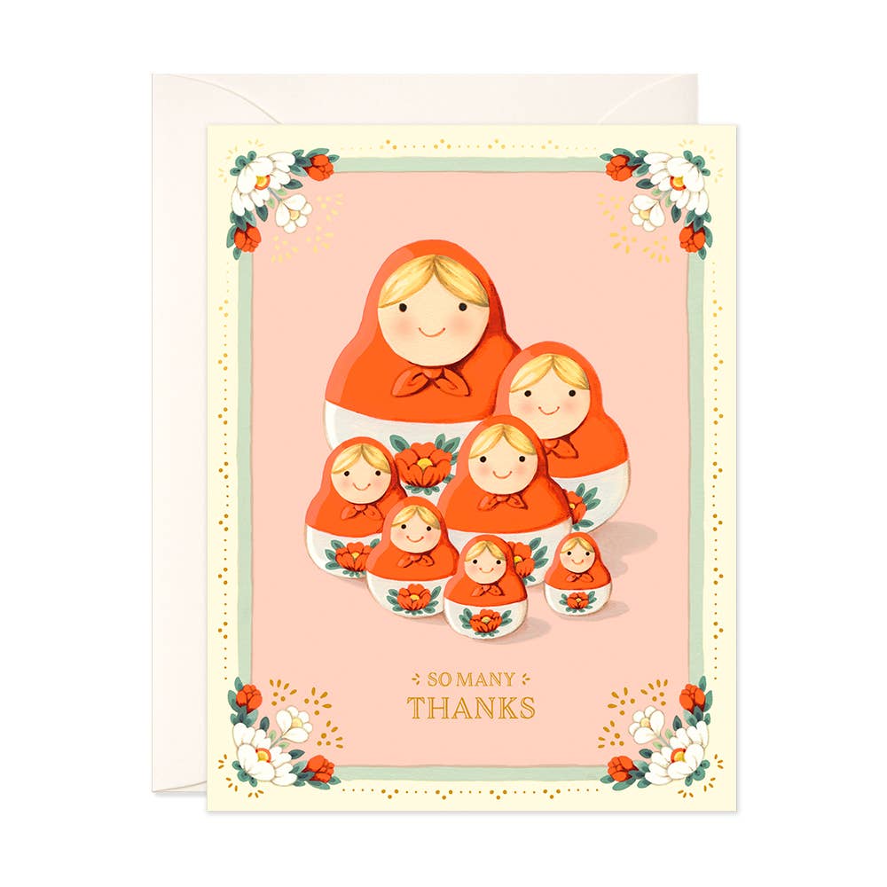 Nesting Dolls Thank You Greeting Card