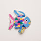 Rainbow Fish Textured Glitter Sticker