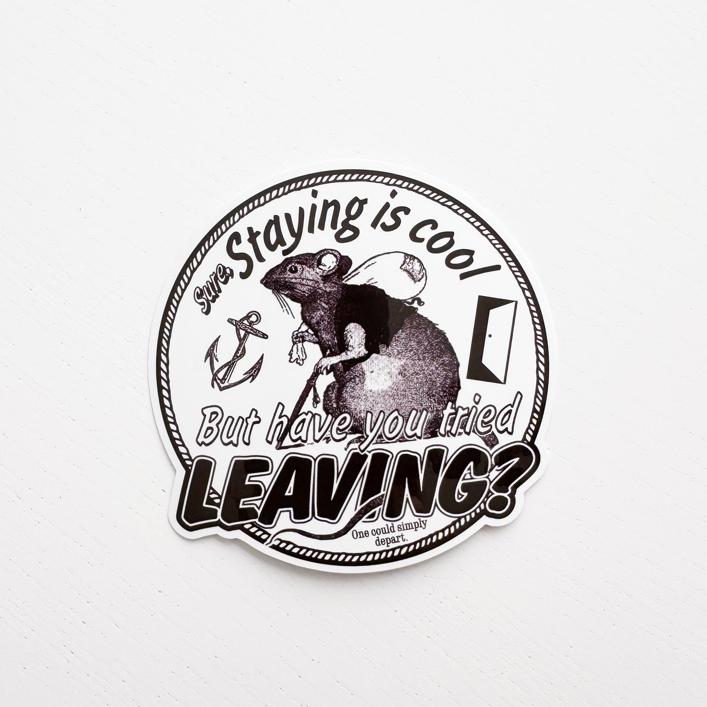 Leaving Sticker