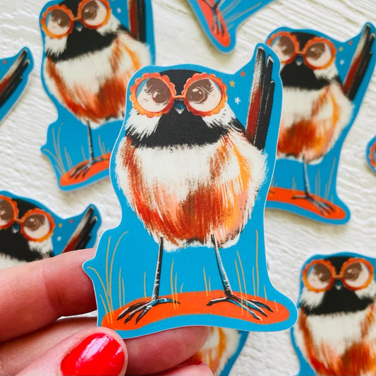 70's Chickadee Sticker