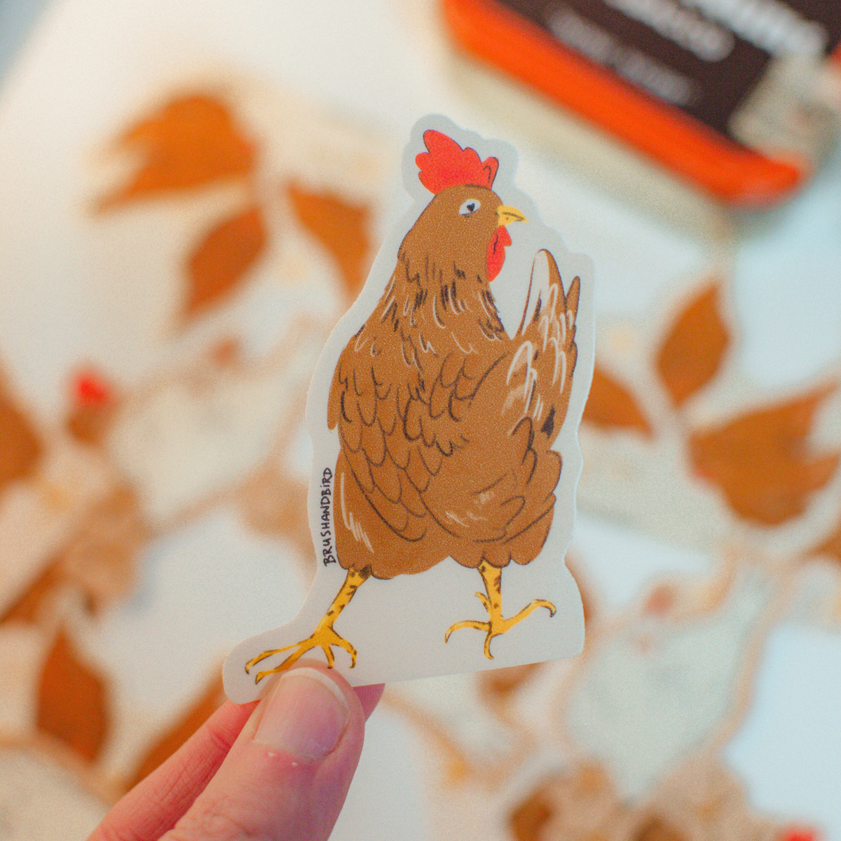 Brown Hen Sticker – Kinsfolk Shop