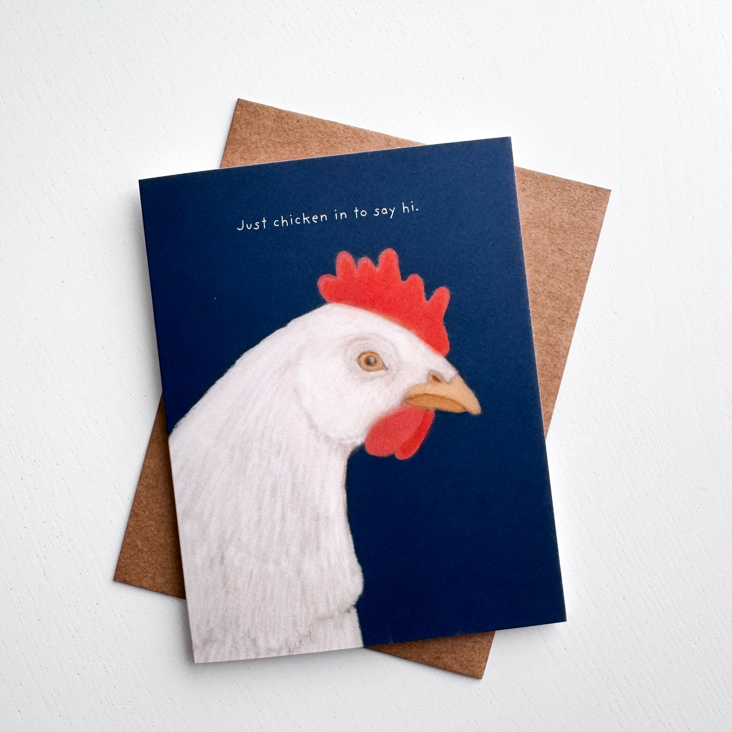 Just Chicken In Greeting Card