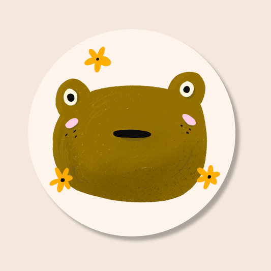 Floral Frog Sticker