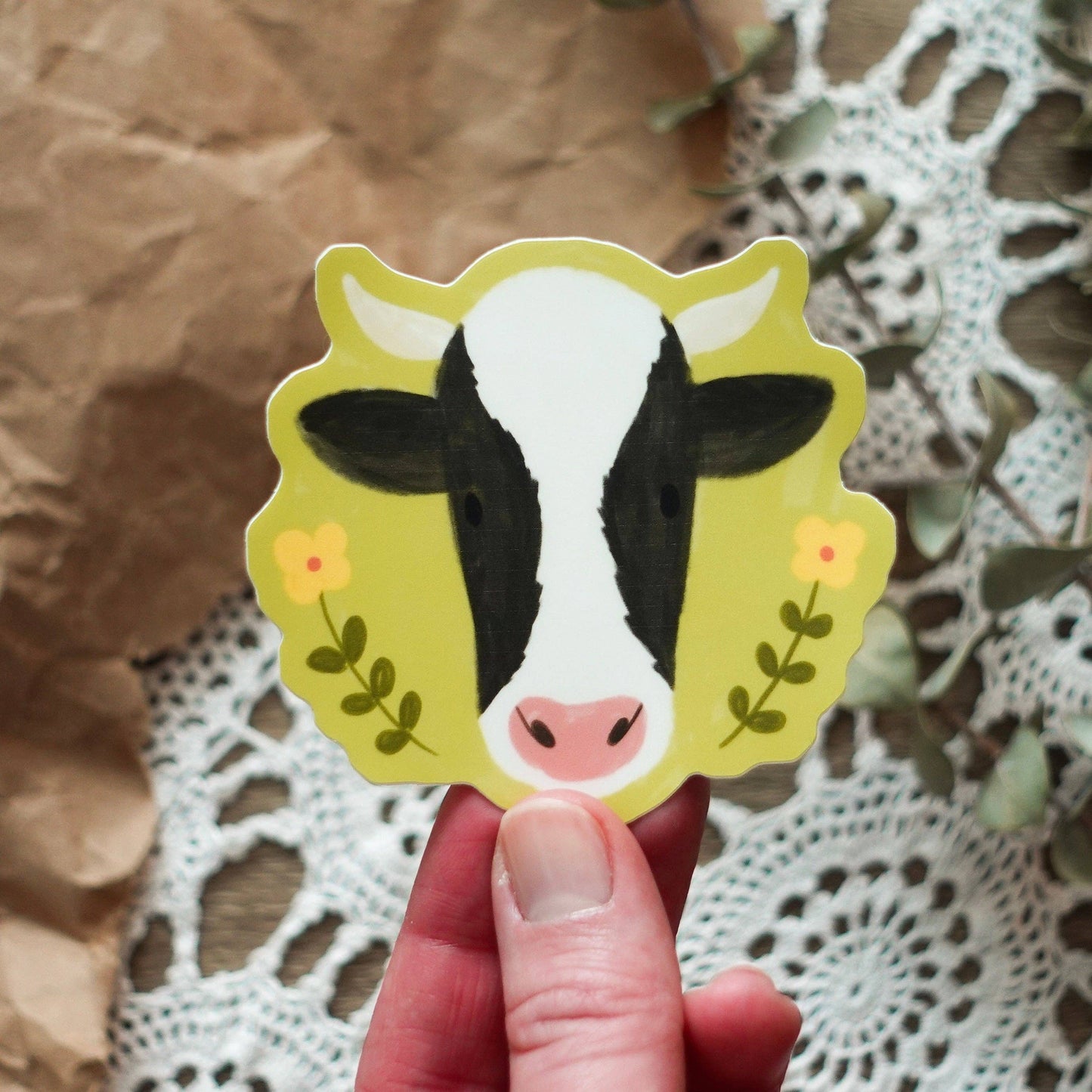 Beautiful Bovine Vinyl Sticker