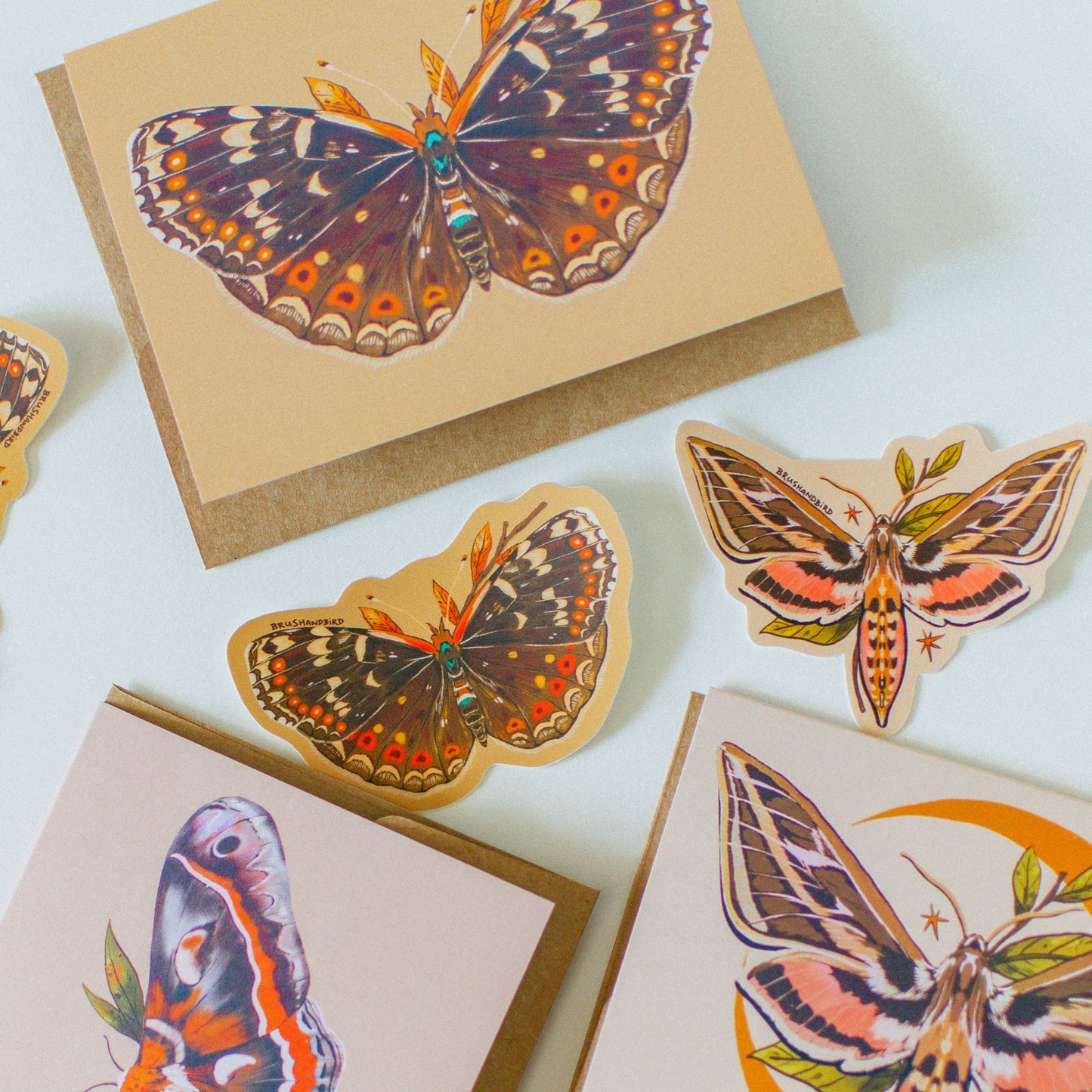 Field Crescent Butterfly Greeting Card