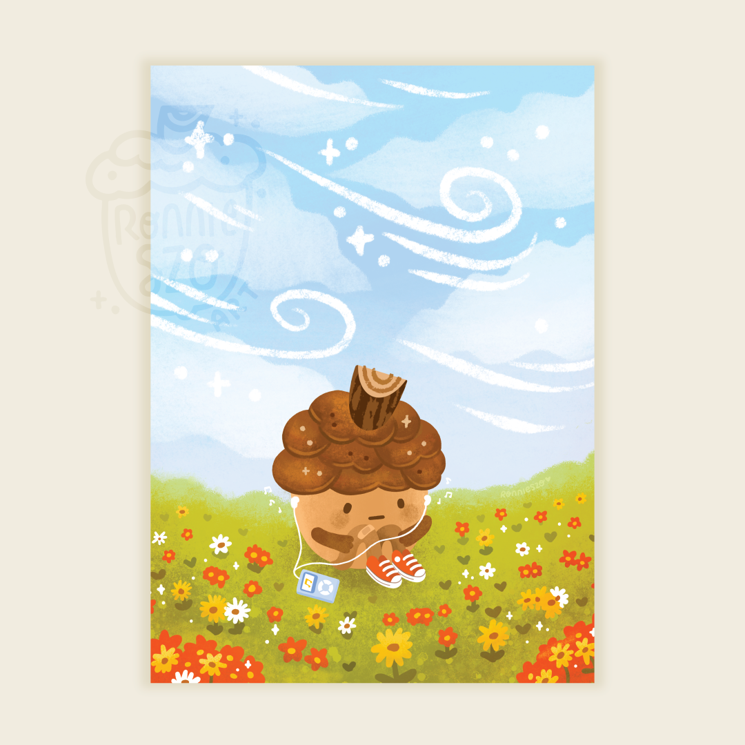 Acorn Meadow Music Print 5" x 7"