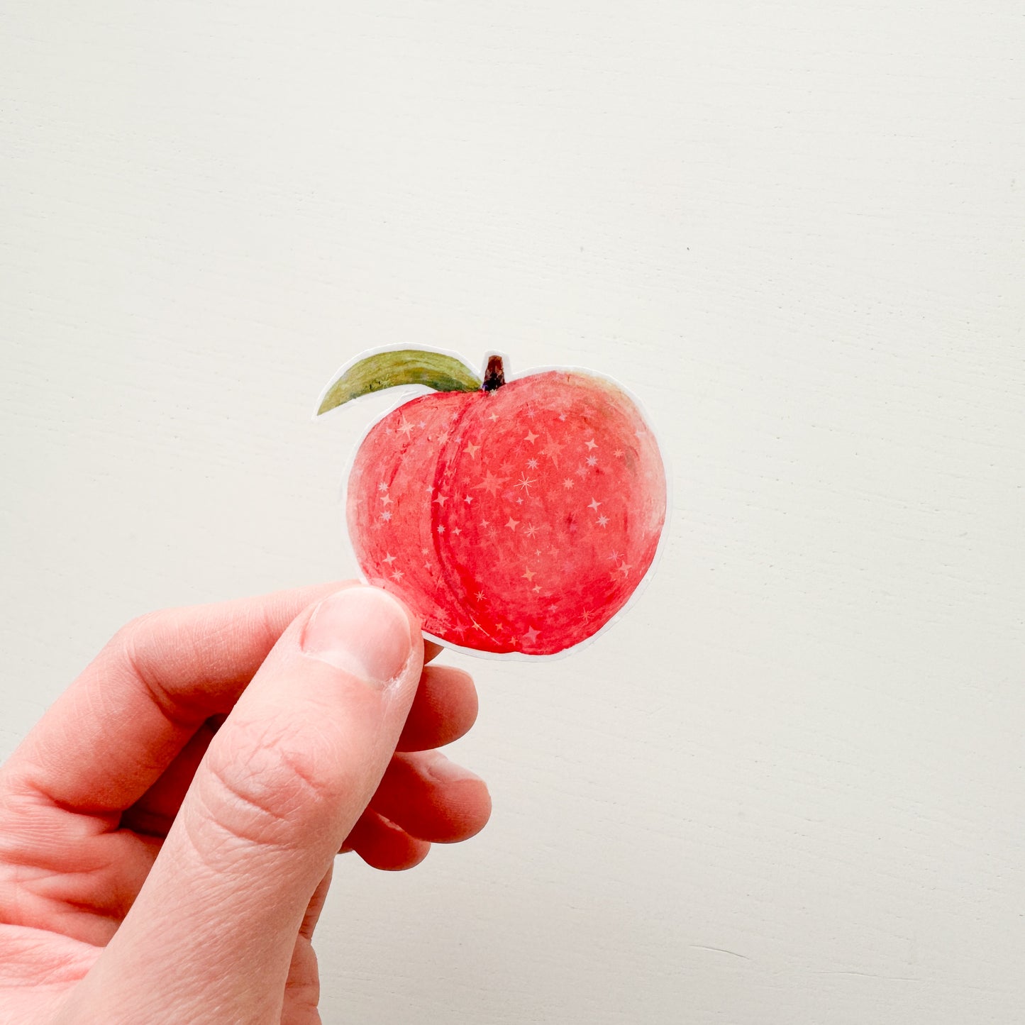 Sparkly Peach Vinyl Sticker